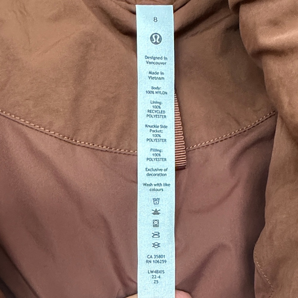 lululemon athletica Brown Bomber Jacket